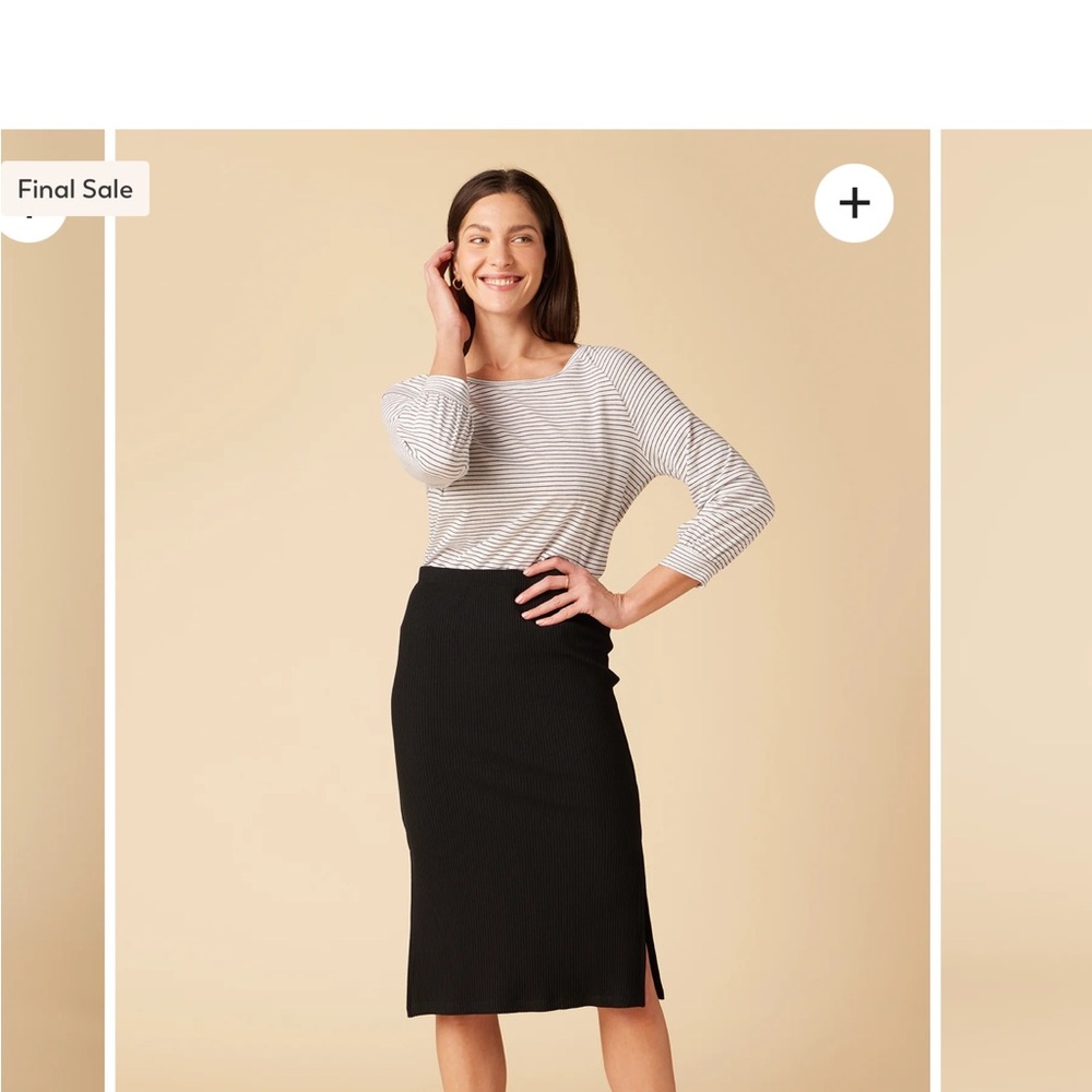 Amour Vindy Vert Paris Ribbed Skirt - breathable and comfortable.